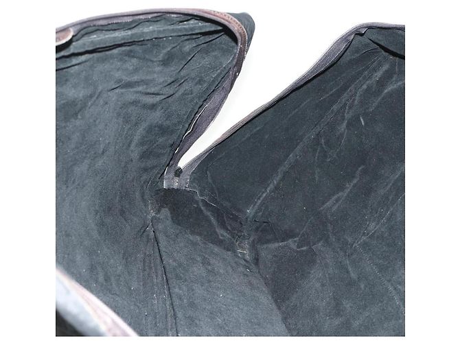 FENDI Zucchino Canvas Boston Tasche Silber Schwarz Auth 127858 - Ansicht 18