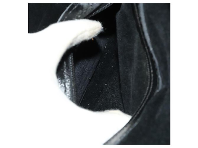 FENDI Zucchino Canvas Boston Tasche Silber Schwarz Auth 127858 - Ansicht 19