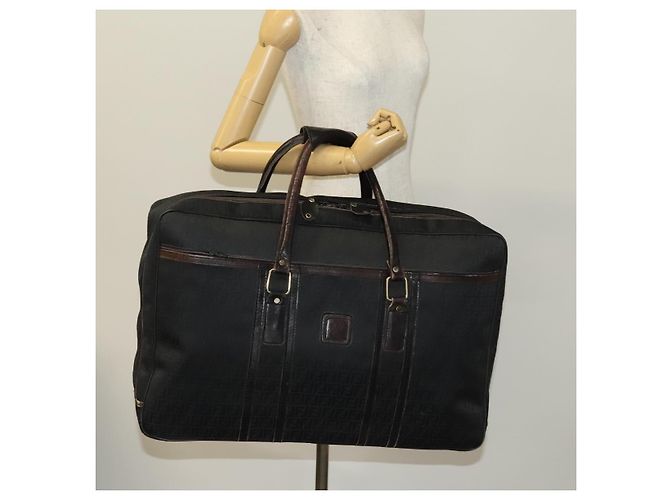 FENDI Zucchino Canvas Boston Tasche Silber Schwarz Auth 127858 - Ansicht 20