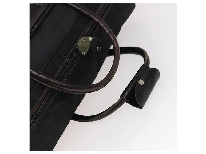 FENDI Zucchino Canvas Boston Tasche Silber Schwarz Auth 127858 - Ansicht 7