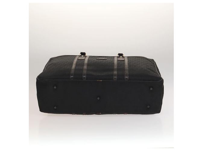 FENDI Zucchino Canvas Boston Tasche Silber Schwarz Auth 127858 - Ansicht 9