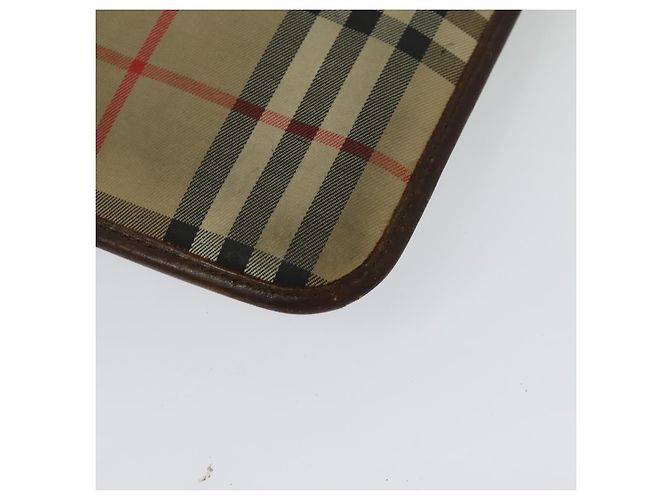 Autre Marque Burberrys Nova Check Clutch Bag aus Canvas Beige Auth bs28158 - Ansicht 11