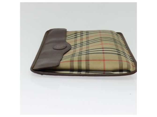 Autre Marque Burberrys Nova Check Clutch Bag aus Canvas Beige Auth bs28158 - Ansicht 4