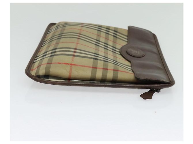 Autre Marque Burberrys Nova Check Clutch Bag aus Canvas Beige Auth bs28158 - Ansicht 5