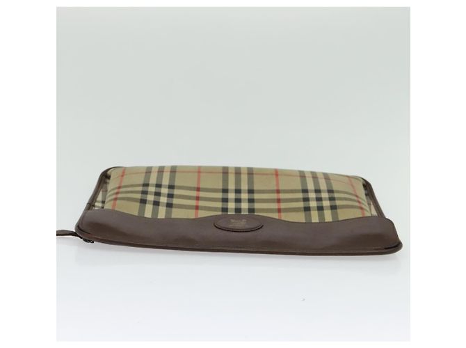 Autre Marque Burberrys Nova Check Clutch Bag aus Canvas Beige Auth bs28158 - Ansicht 6
