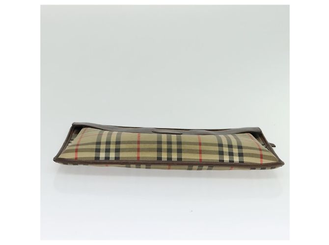Autre Marque Burberrys Nova Check Clutch Bag aus Canvas Beige Auth bs28158 - Ansicht 7