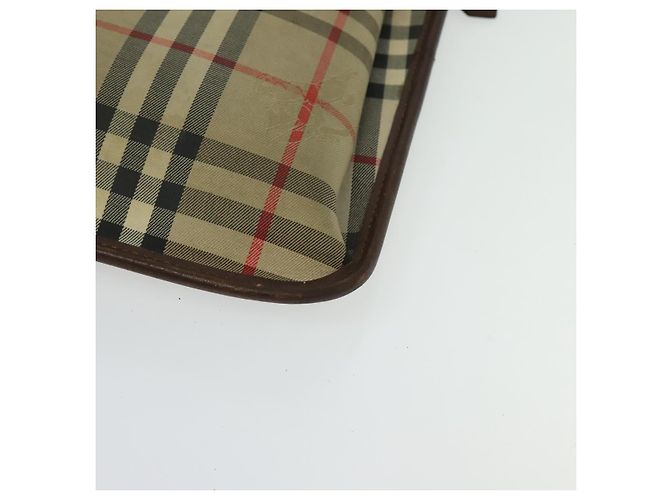 Autre Marque Burberrys Nova Check Clutch Bag aus Canvas Beige Auth bs28158 - Ansicht 9