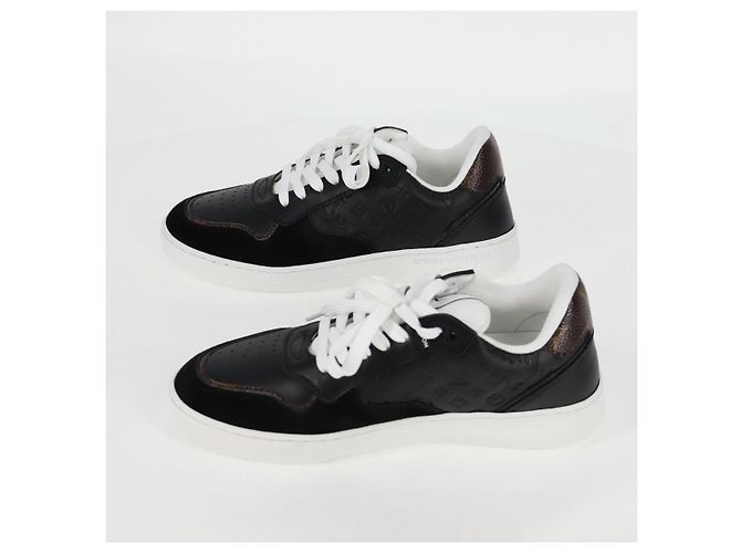 Louis Vuitton Sneakers LV Stadium Monogram Nero 1ACUJ7 LV Auth BA4249M - vista 4