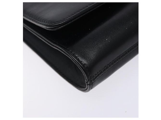 Bolsa de Ombro GIVENCHY em Couro Preto e Ouro Auth bs28141 Dourado - vista 11