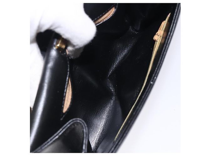 Bolsa de Ombro GIVENCHY em Couro Preto e Ouro Auth bs28141 Dourado - vista 17