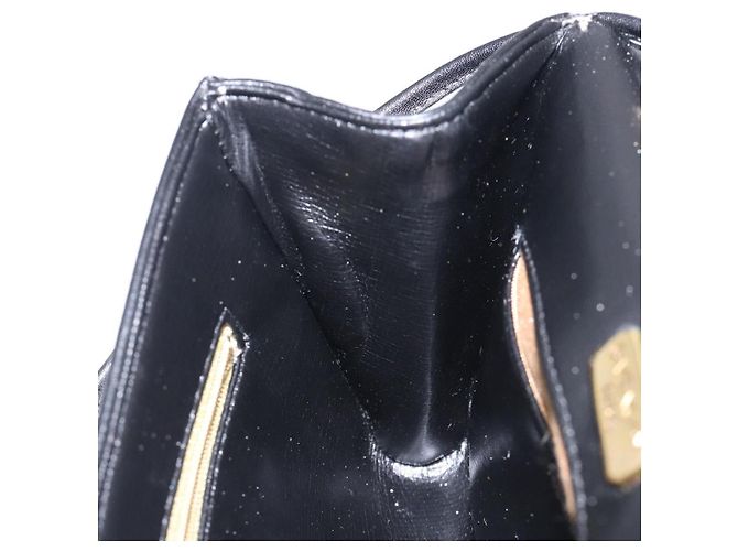 Bolsa de Ombro GIVENCHY em Couro Preto e Ouro Auth bs28141 Dourado - vista 19