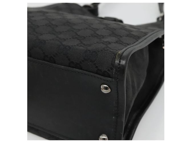 Borsa a Spalla GG Canvas Gucci Nera Argento 110292 Auth ki5866 Nero - vista 10