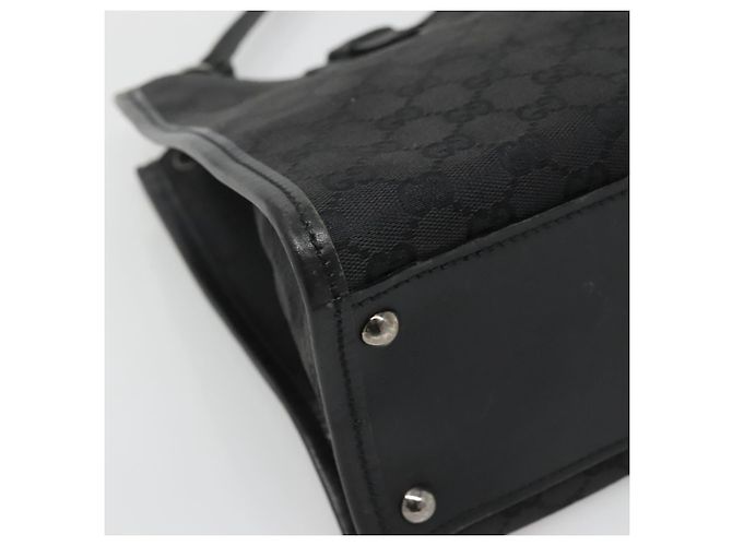 Borsa a Spalla GG Canvas Gucci Nera Argento 110292 Auth ki5866 Nero - vista 11