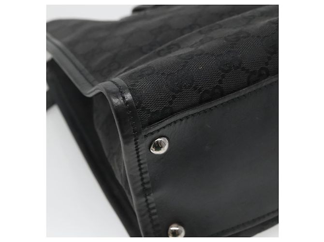 Borsa a Spalla GG Canvas Gucci Nera Argento 110292 Auth ki5866 Nero - vista 13