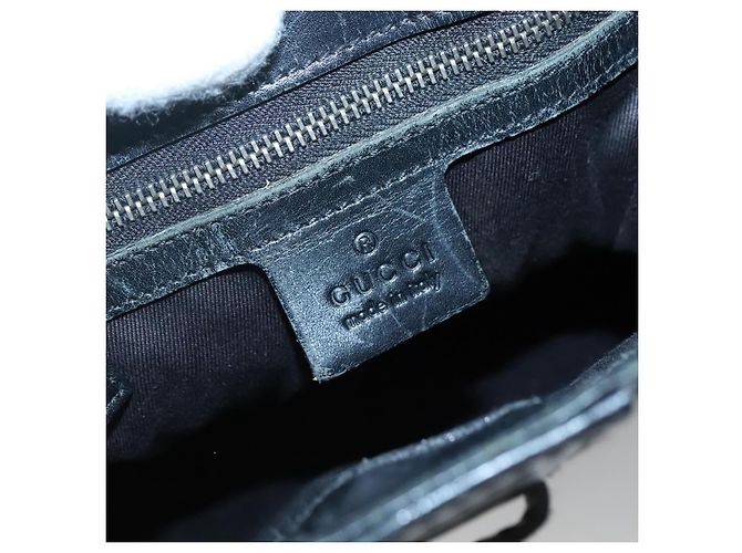Borsa a Spalla GG Canvas Gucci Nera Argento 110292 Auth ki5866 Nero - vista 14