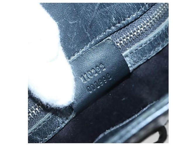 Borsa a Spalla GG Canvas Gucci Nera Argento 110292 Auth ki5866 Nero - vista 19