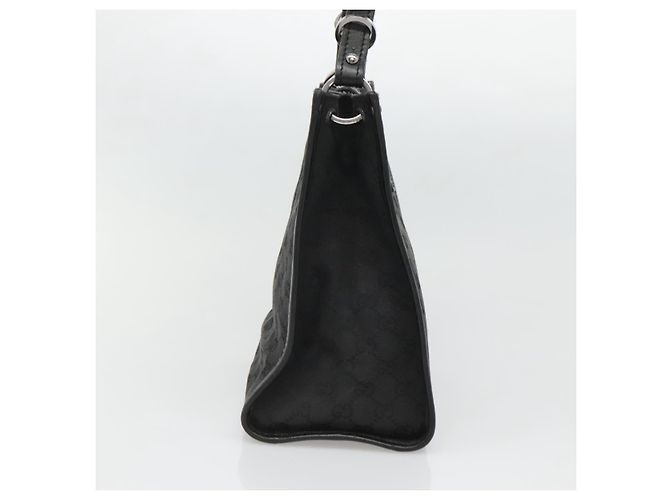 Borsa a Spalla GG Canvas Gucci Nera Argento 110292 Auth ki5866 Nero - vista 4