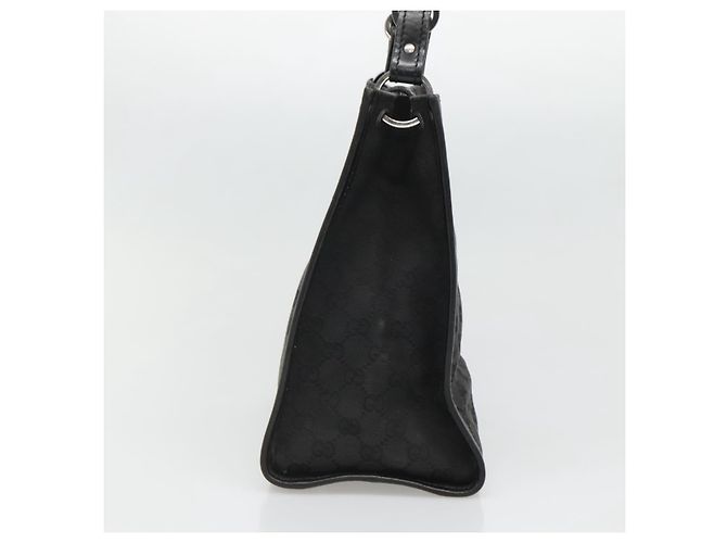 Borsa a Spalla GG Canvas Gucci Nera Argento 110292 Auth ki5866 Nero - vista 5