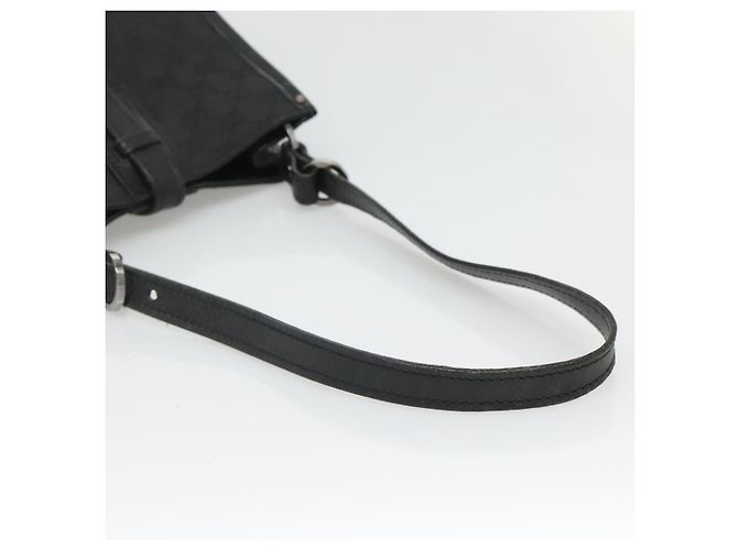Borsa a Spalla GG Canvas Gucci Nera Argento 110292 Auth ki5866 Nero - vista 7