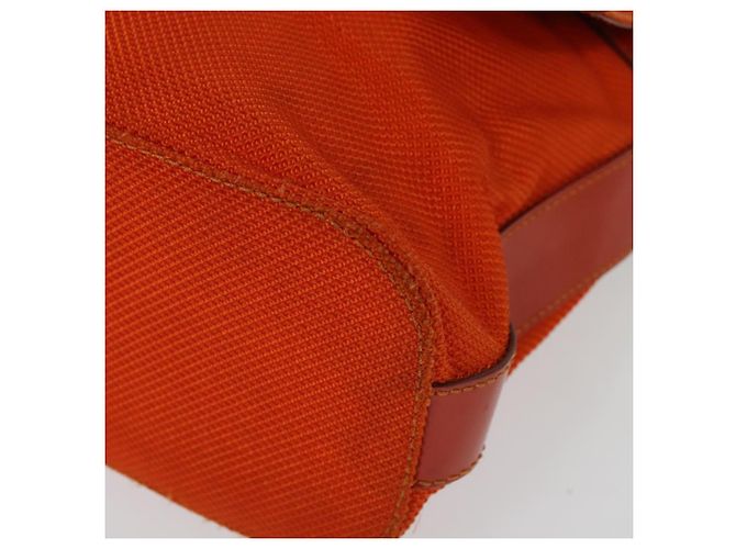 Céline CELINE Schultertasche aus Canvas Orange Silber Authentisch sw1304 - Ansicht 3