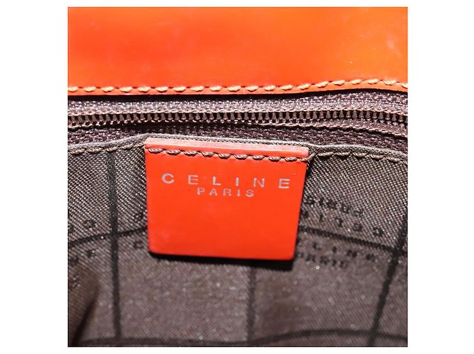 Céline CELINE Schultertasche aus Canvas Orange Silber Authentisch sw1304 - Ansicht 8
