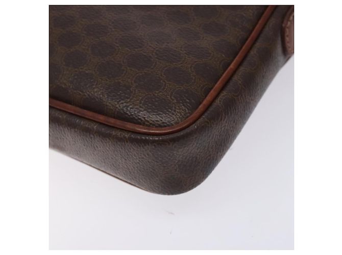 Céline Clutch in tela Macadam CELINE in pelle PVC marrone oro Auth bs27308 D'oro - vista 10