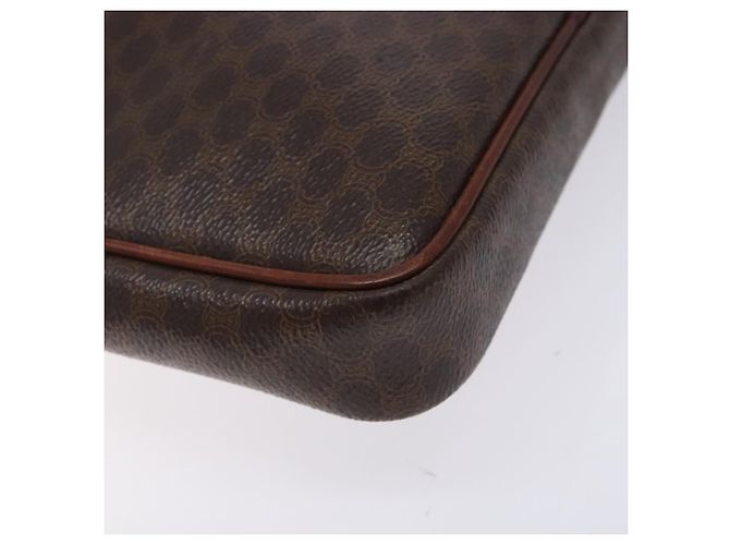 Céline Clutch in tela Macadam CELINE in pelle PVC marrone oro Auth bs27308 D'oro - vista 11