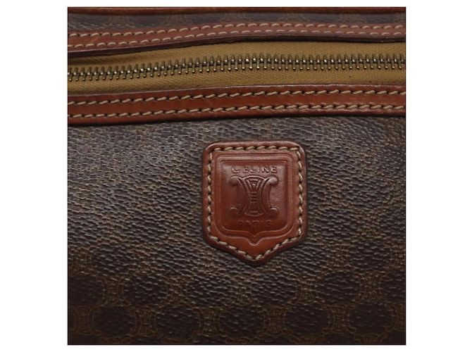 Céline Clutch in tela Macadam CELINE in pelle PVC marrone oro Auth bs27308 D'oro - vista 13