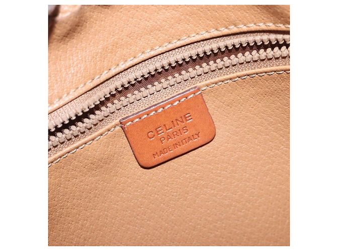 Céline Clutch in tela Macadam CELINE in pelle PVC marrone oro Auth bs27308 D'oro - vista 15