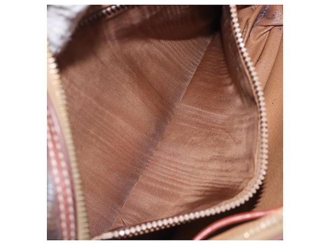 Céline Clutch in tela Macadam CELINE in pelle PVC marrone oro Auth bs27308 D'oro - vista 19