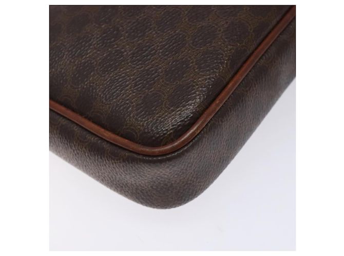 Céline Clutch in tela Macadam CELINE in pelle PVC marrone oro Auth bs27308 D'oro - vista 9