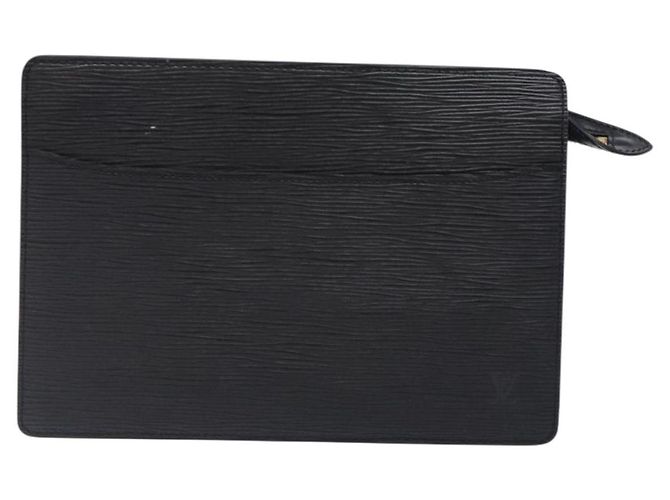 LOUIS VUITTON Epi Pochette Uomo Borsa Clutch Nera M52522 LV Auth ki5816 Nero - vista 13