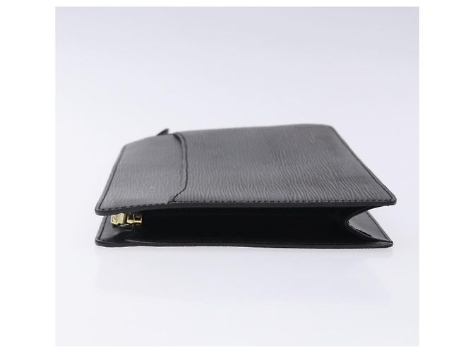 LOUIS VUITTON Epi Pochette Uomo Borsa Clutch Nera M52522 LV Auth ki5816 Nero - vista 4