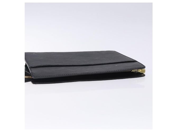 LOUIS VUITTON Epi Pochette Uomo Borsa Clutch Nera M52522 LV Auth ki5816 Nero - vista 5