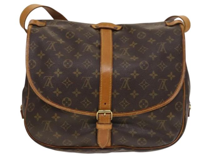 LOUIS VUITTON Borsa a Spalla Monogram Saumur 35 M42254 LV Auth ep9649 Monogramma - vista 2