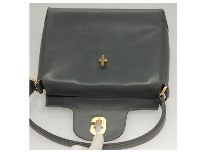 Gucci Borsa a mano in pelle grigia argento Auth mr1461 Marrone - vista 15