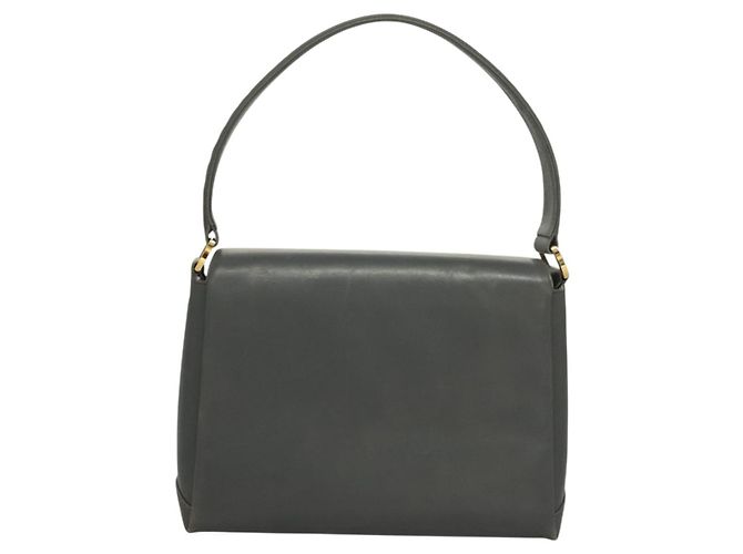 Gucci Borsa a mano in pelle grigia argento Auth mr1461 Marrone - vista 3