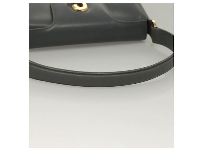 Gucci Borsa a mano in pelle grigia argento Auth mr1461 Marrone - vista 7