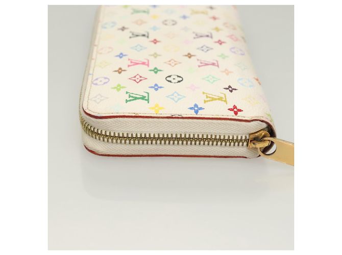 LOUIS VUITTON Monogram Multicolor Zippy Wallet White M60241 LV Auth ki5819 - view 4