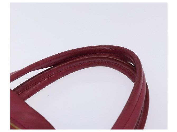 PRADA Borsa a mano in nylon rosa oro Auth 134403 D'oro - vista 8