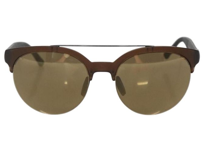 Gafas de sol GUCCI Plástico Marrón Oscuro Auth BA4175 - vista 2