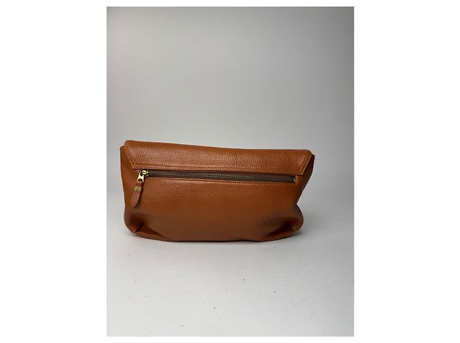 Clutch in pelle vintage Givenchy marrone Arancione - vista 2