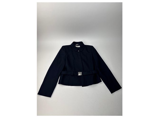 Vintage Courreges Paris Twin Set Marine M Marineblau - Ansicht 5