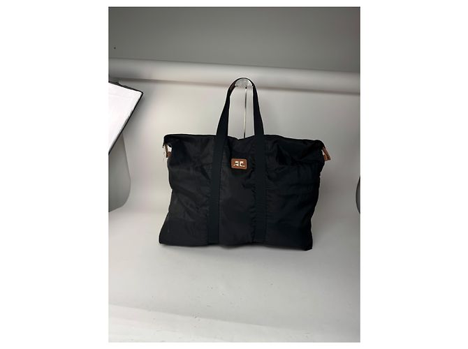 Borsa da viaggio vintage Courreges nera Nero - vista 3
