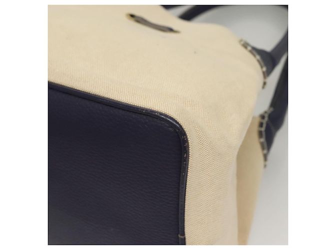 Borsa Tote Burberry in tela e pelle beige viola Auth bs28324 Porpora - vista 11