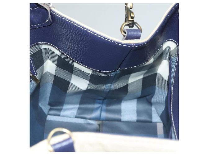 Borsa Tote Burberry in tela e pelle beige viola Auth bs28324 Porpora - vista 17