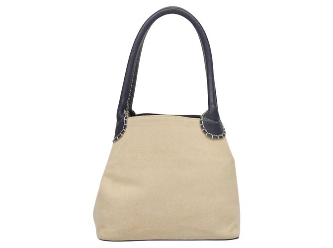 Borsa Tote Burberry in tela e pelle beige viola Auth bs28324 Porpora - vista 3