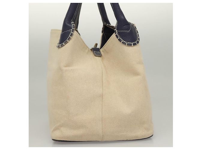 Borsa Tote Burberry in tela e pelle beige viola Auth bs28324 Porpora - vista 5