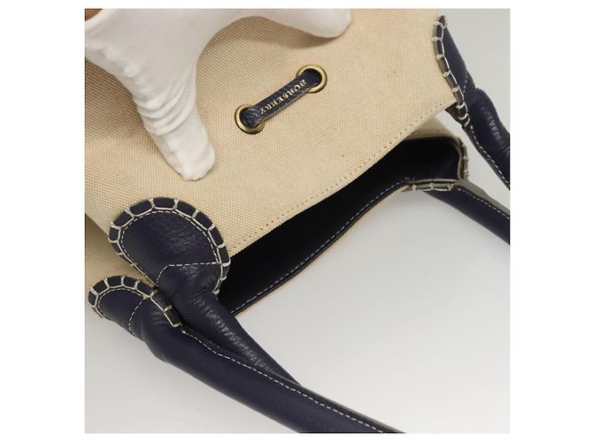 Borsa Tote Burberry in tela e pelle beige viola Auth bs28324 Porpora - vista 6