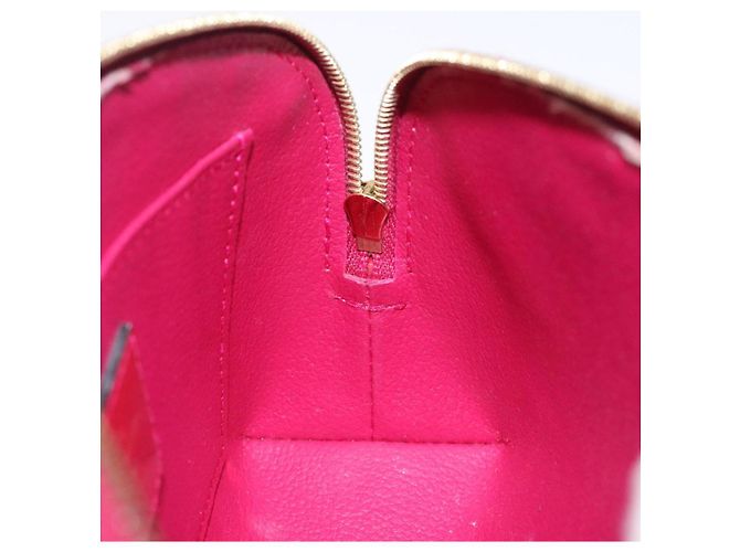LOUIS VUITTON Pochette Cosmetica Monogram Vernis Rosa Indiano M90009 Auth 134589 - vista 17